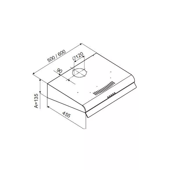 OPERIS NOVENTA 60 fekete szabadonálló páraelszívó
