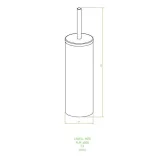 LAVEO MIRI WC-kefe (97x380 mm), króm (fekete kefével)