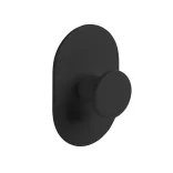 LAVEO MIRI akasztó (60x40x20 mm), fekete, rögzítő csavarral és ragasztóval