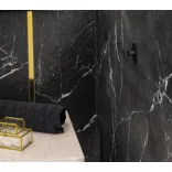 LAVEO MIRI akasztó (60x40x20 mm), fekete, rögzítő csavarral és ragasztóval