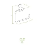 LAVEO MIRI WC-papír tartó rögzítővel és csavarokkal (120x140x35 mm), fekete