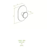 LAVEO MIRI akasztó (60x40x20 mm), rose gold, rögzítő csavarral és ragasztóval