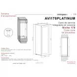 Avintage Borhűtő AVI178PLATINUM beépíthető, 94 palack