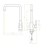 Laveo BONA álló csaptelep, rozsdamentes acél