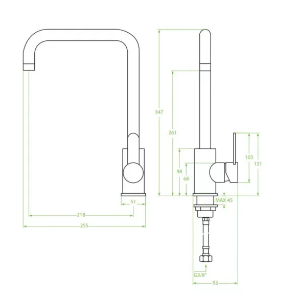 Laveo BONA álló csaptelep, rozsdamentes acél