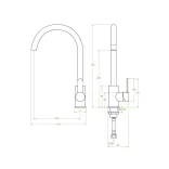 Laveo BONA álló csaptelep, rozsdamentes acél