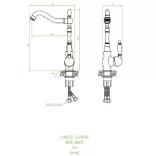 Laveo EVORA álló csaptelep, fekete