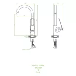 Laveo TIERRA álló csaptelep, króm