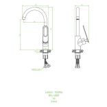 Laveo TIERRA álló csaptelep, vörösréz