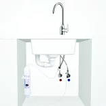 Laveo CLARO álló króm csatpelep, AMII víztisztítóval