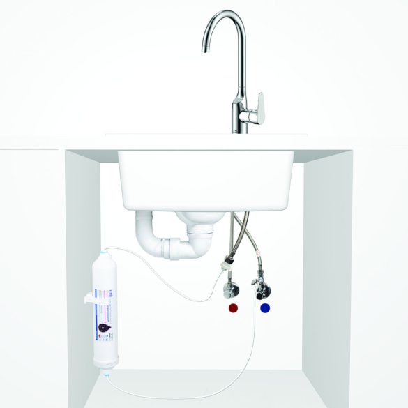 Laveo CLARO álló fekete csatpelep, AMII víztisztítóval