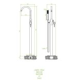 LAVEO POLA szabadonálló kádcsap, króm