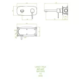 LAVEO POLA rejtett fali mosdócsap, fekete