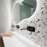 LAVEO POLA rejtett fali mosdócsap, fekete