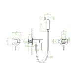 LAVEO POLA rejtett bidécsap zuhanyszettel, fekete