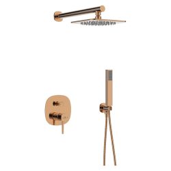 LAVEO POLA zuhanyszett rejtett beépítésre, rose gold