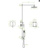 LAVEO POLA zuhanyszett rejtett beépítésre, rose gold