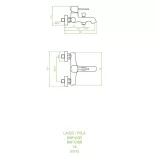 LAVEO POLA falra szerelhető kádcsap zuhanyszett nélkül, rose gold