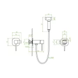 LAVEO POLA rejtett fali bidécsap zuhanyszettel, rose gold