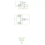 LAVEO POLA falra szerelhető kádcsap zuhanyszett nélkül, arany