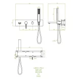 LAVEO POLA kádcsap rejtett beépítésre zuhanszettel, arany