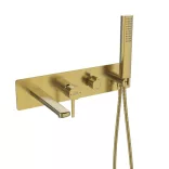 LAVEO POLA kádcsap rejtett beépítésre zuhanyszettel, szálcsiszolt arany