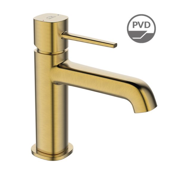 LAVEO POLA álló mosdócsap leeresztővel, szálcsiszolt arany