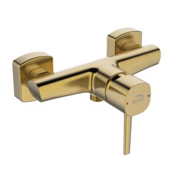   LAVEO POLA falra szerelhető zuhanycsap zuhanyszett nélkül, szálcsiszolt arany