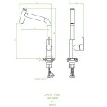 Laveo TORO Kihúzható zuhanyváltós csaptelep, króm