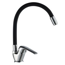   LAVEO ELZA F álló csaptelep rugalmas tömlővel, fekete/króm