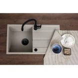 LAVEO ELZA álló csaptelep rugalmas tömlővel, matt fekete