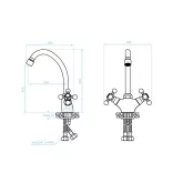 LAVEO STILO álló csaptelep, bronz K.