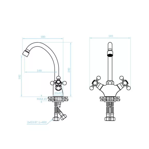 LAVEO STILO álló csaptelep, bronz K.
