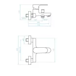 LAVEO PANA kádcsap zuhanyszett nélkül, króm