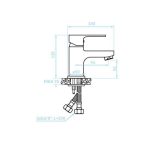 LAVEO PANA mosdócsap pop-up leeresztővel, króm