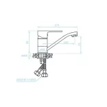 LAVEO PANA rugalmas tömlős mosdócsap, króm