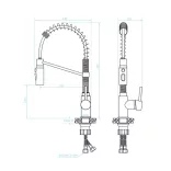 LAVEO SERPEN rugós zuhanyváltós króm csaptelep