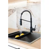 LAVEO SERPEN rugós zuhanyváltós matt fekete csaptelep