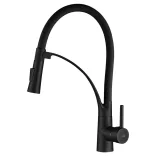 LAVEO OLOR rugalmas tömlős zuhanyváltós matt fekete csaptelep