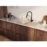 LAVEO OLOR rugalmas tömlős zuhanyváltós matt fekete csaptelep