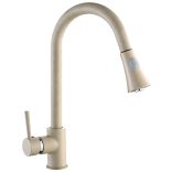 Laveo DARU Kihúzható zuhanyváltós csaptelep bézs