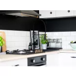 Laveo RHEA zuhanyváltós csaptelep rugós kiömlővel, matt fekete