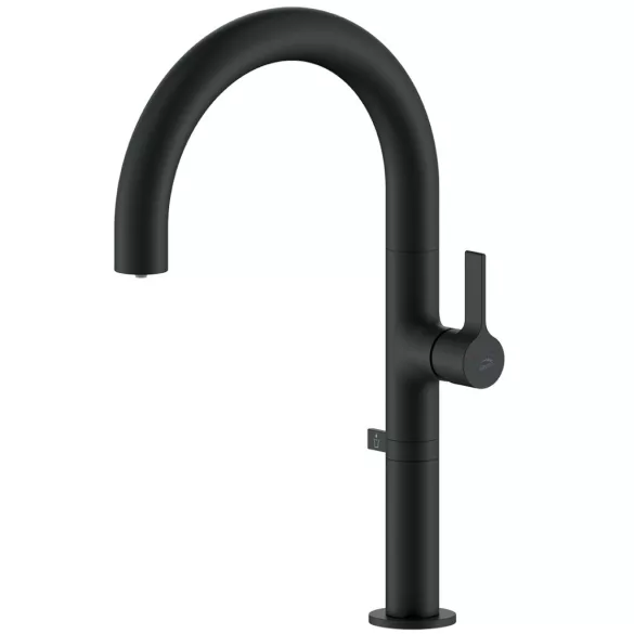 LAVEO PURECO zuhanyváltós matt fekete csaptelep víztisztító csatlakozással