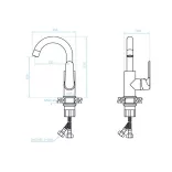 LAVEO DIMA álló mosdócsap, fehér