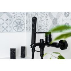 LAVEO DIMA kádcsap zuhanyszett nélkül, fekete