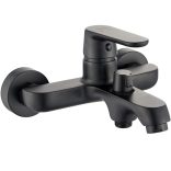 LAVEO DIMA kádcsap zuhanyszett nélkül, fekete