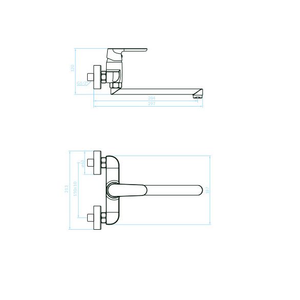 LAVEO DIMA fali csaptelep, matt fekete K.