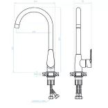 LAVEO FRESNO íves álló csaptelep, króm K.