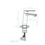 LAVEO GAVA mosdócsap pop-up dugóval, króm