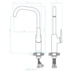 LAVEO ALANIS álló csaptelep, fehér / rose gold L alak.K.